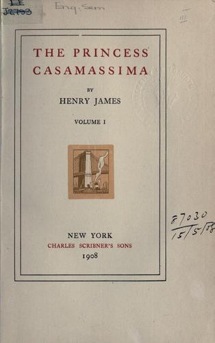 The Princess Casamassima (1908, Scribner)