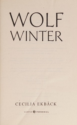 Wolf winter (2016, Harper Perennial)