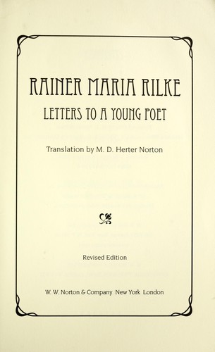 Letters to a young poet (1993, Norton)