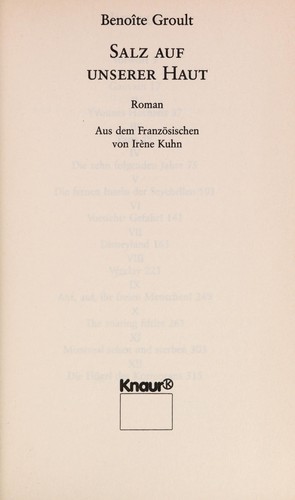 Salz auf unserer Haut (German language, 1992, D. Knaur)