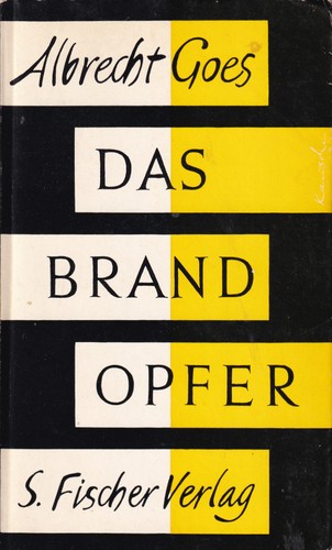 Das Brandopfer (German language, 1968, S. Fischer Verlag)