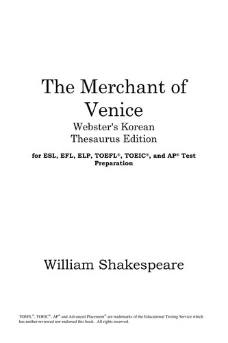 The merchant of Venice (2005, ICON Classics)