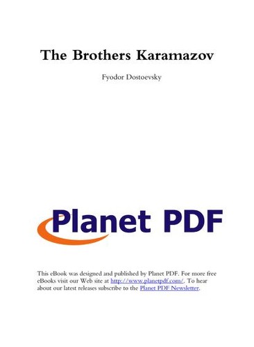 The Brothers Karamazov (EBook, 1993, Planet PDF)