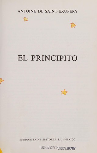 El principito (Hardcover, Multiple languages language, 1994, Enrique Sainz, Continental Book Company)