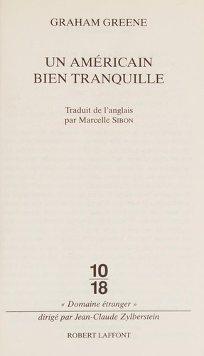 Un Américain bien tranquille (French language, 2003, Laffont)