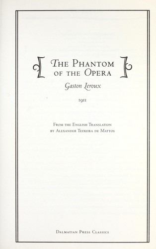 The phantom of the opera (2010, Dalmatian Press Classics)