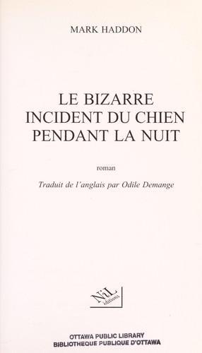 Le bizarre incident du chien pendant la nuit (French language, 2004)