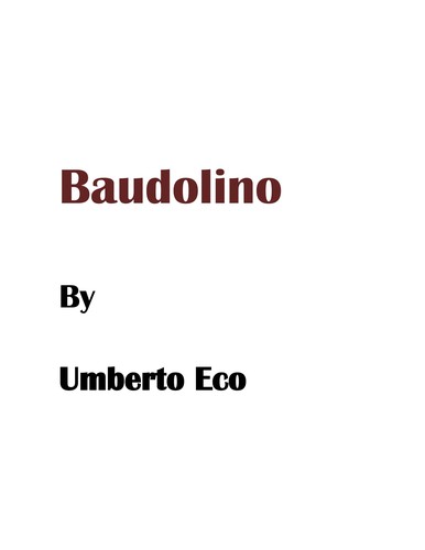 Baudolino (2003, Harcourt)