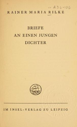 Briefe an einen jungen Dichter (German language, 1932, Insel-Verlag)