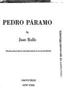 Pedro Paramo (Paperback, 1989, Grove Press)