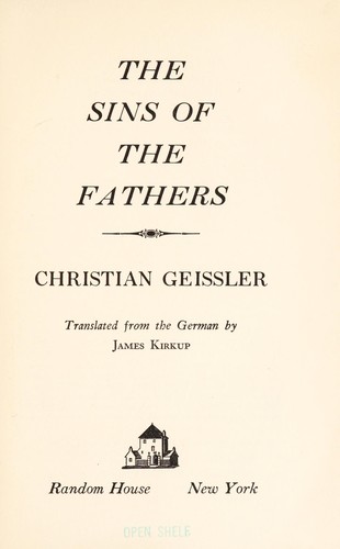 The sins of the fathers. (1962, Random House)